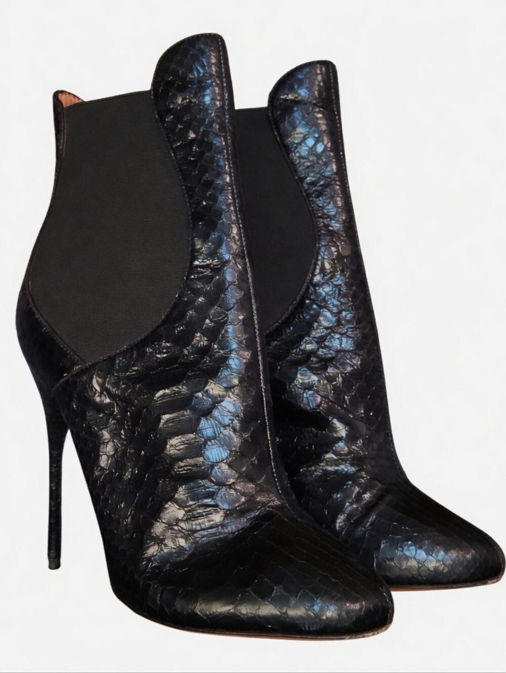 ALAÏA | Snakeskin Stiletto Ankle Boots / Booties in Size EU 39 / US 9